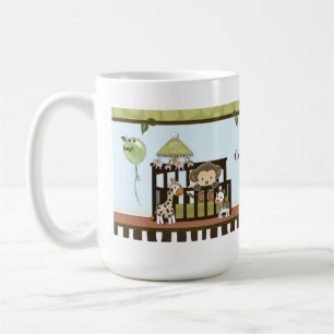 Monkey Baby in crib jungle safari CA-Blue Mug