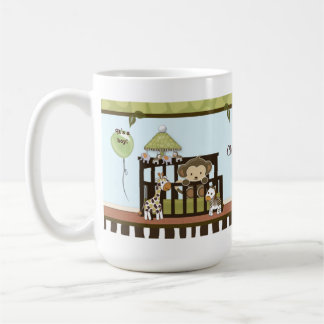 Monkey Baby in crib jungle safari CA-Blue Mug