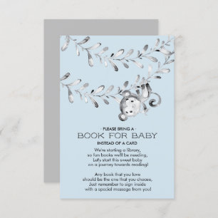 Monkey Baby Shower Book for Baby Card