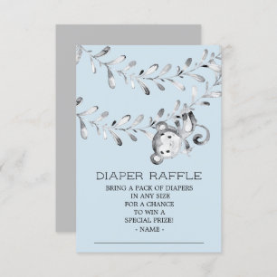 Monkey Baby Shower Diaper Raffle Ticket Invitation