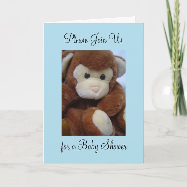 Monkey Baby Shower Invitation (Front)