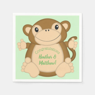 Monkey Baby Shower Jungle Napkin