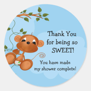 Monkey Baby Shower Sticker