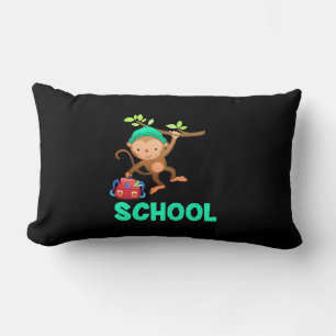 Monkey Back To School Lumbar Cushion