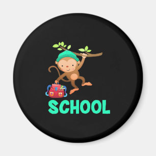 Monkey Back To School Magnet