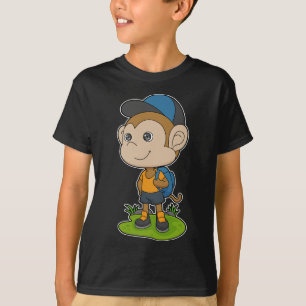 Monkey  Backpack Cap T-Shirt