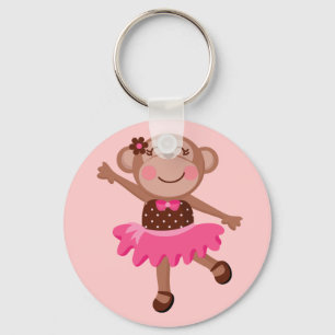 Monkey Ballerina Key Ring