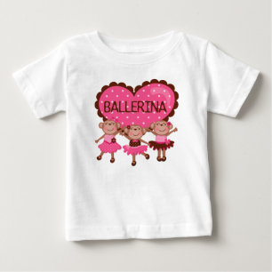 Monkey Ballet Girly Baby Sleeveless Dress T-Shirt