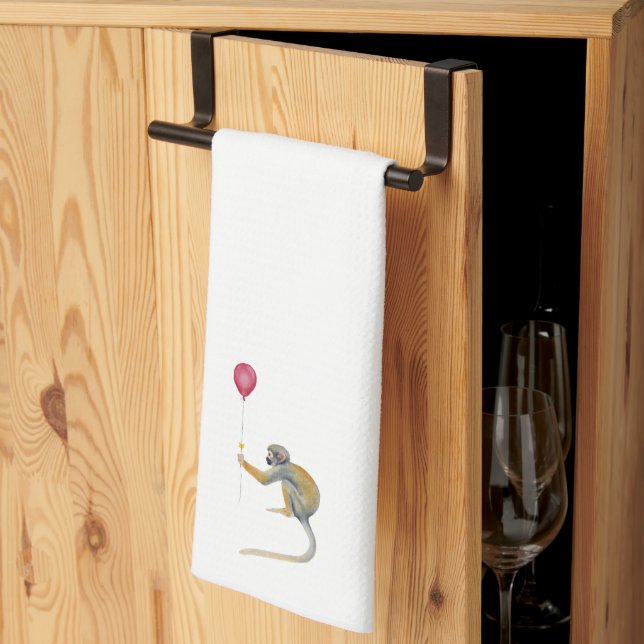 Monkey Ballon Party Tea Towel (Thirds Fold)