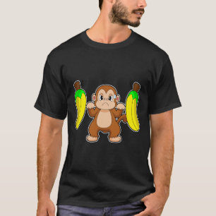 Monkey Banana Bodybuilding Dumbbell T-Shirt
