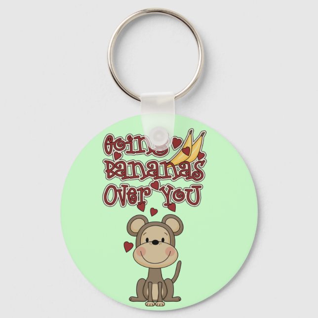 Monkey Bananas Over You Tshirts and Gifts Key Ring (Front)