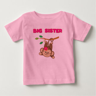 Monkey Big Sister Baby T-Shirt