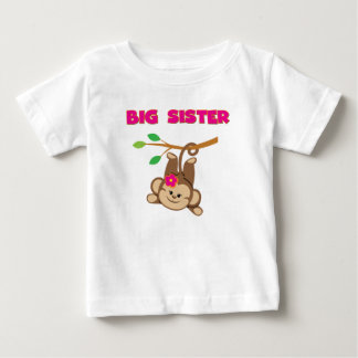 Monkey Big Sister Baby T-Shirt