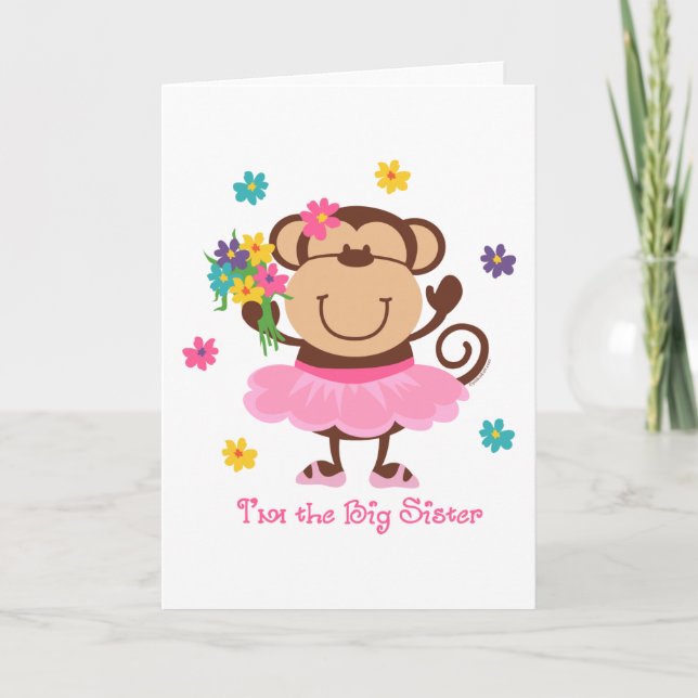 Monkey Big Sister Card (Front)