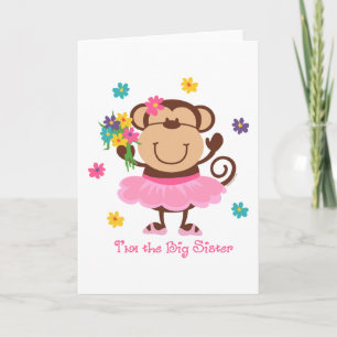 Monkey Big Sister Card