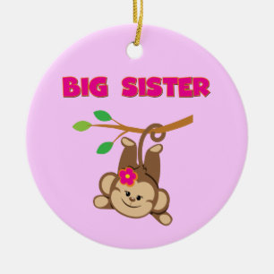 Monkey Big Sister Ceramic Ornament