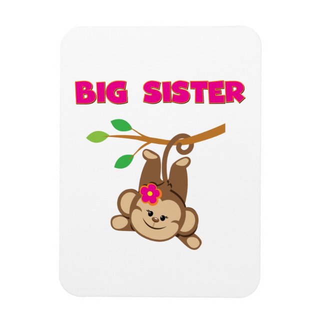 Monkey Big Sister Magnet (Vertical)