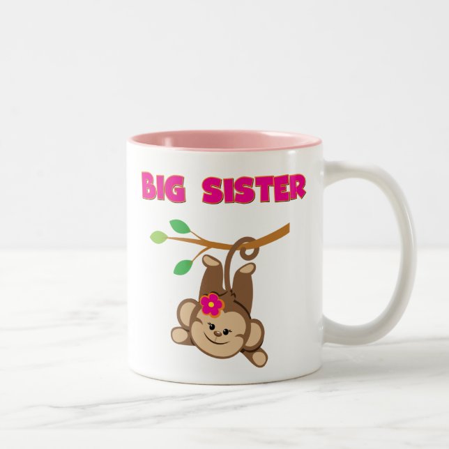 Monkey Big Sister Two-Tone Coffee Mug (Right)