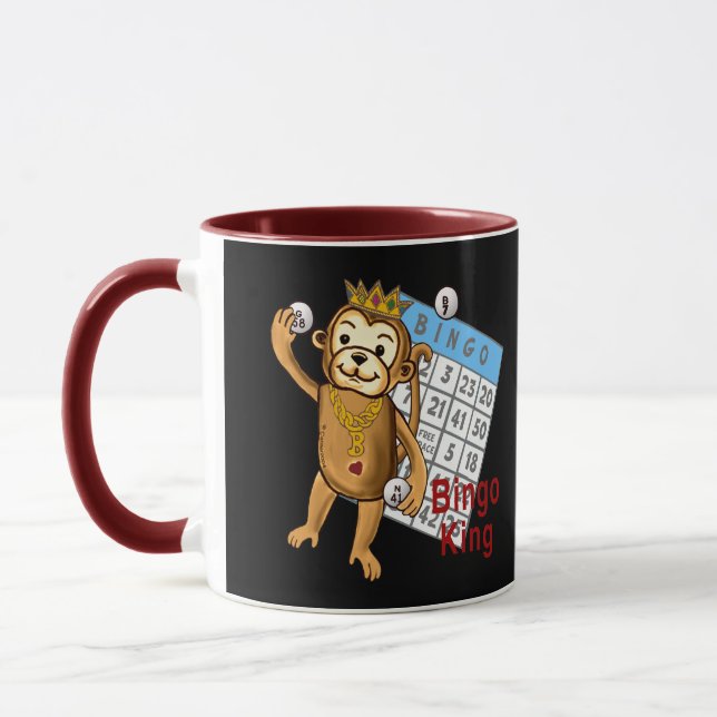 Monkey Bingo King Mug (Left)