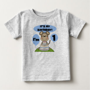 Monkey Birthday Boy 1st Baby T-Shirt