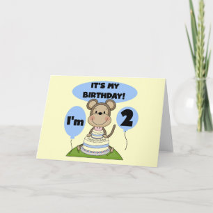 Monkey Birthday Boy 2nd Tshirts and Gifts Card