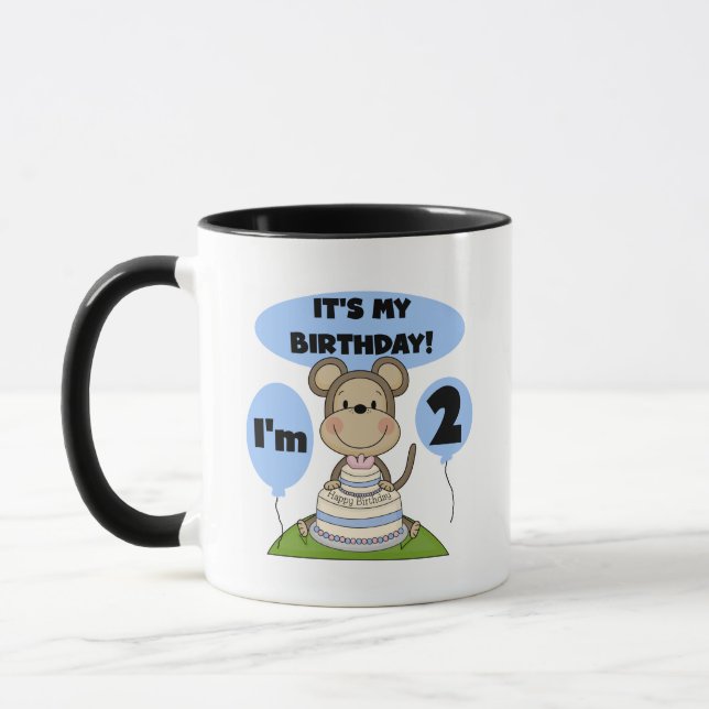 Monkey Birthday Boy 2nd Tshirts and Gifts Mug (Left)