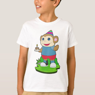 Monkey Birthday Cake T-Shirt