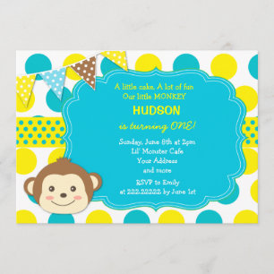 Monkey Birthday Invitations