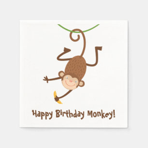 Monkey Birthday Napkins