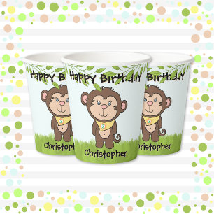 Monkey Birthday Paper Cups