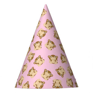 Monkey Birthday Party Pink Hat