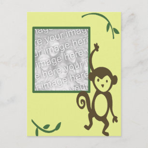 MOnkey Birthday photo frame Postcard