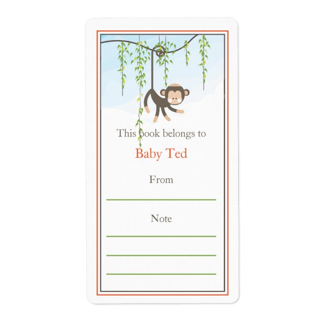 Monkey Bookplate (Front)