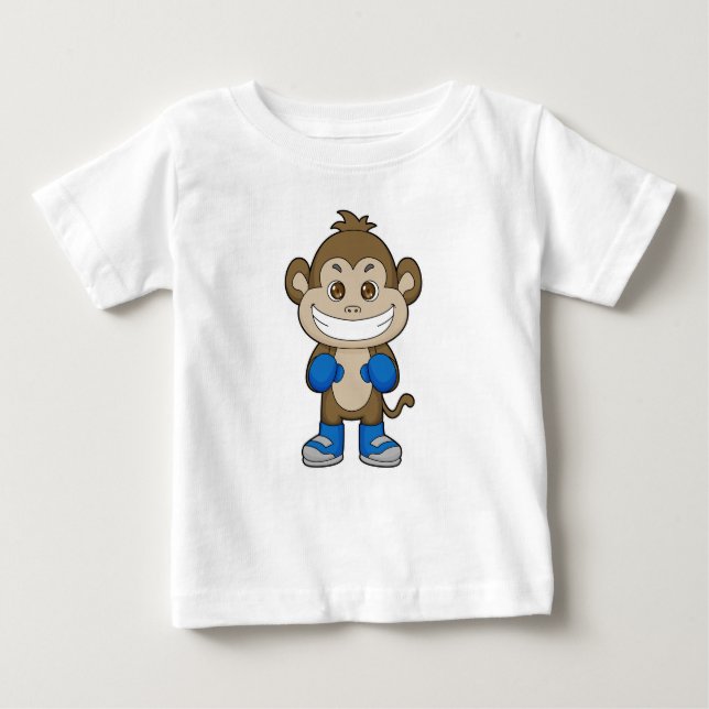 Monkey Boxing Boxer Boxing gloves Baby T-Shirt (Front)