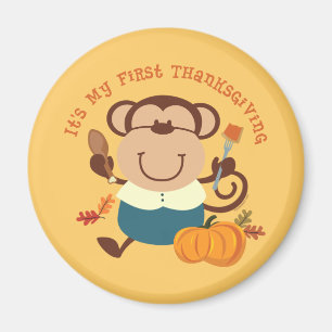 Monkey Boy 1st Thanksgiving Magnet
