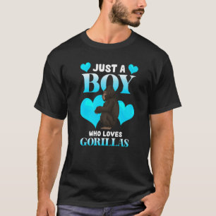 Monkey Boys Gorilla Heart Ape Animal Gorilla T-Shirt