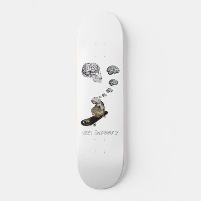 Monkey Brain (white) Skateboard (Front)