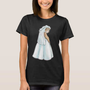 Monkey Bride Veil Wedding T-Shirt