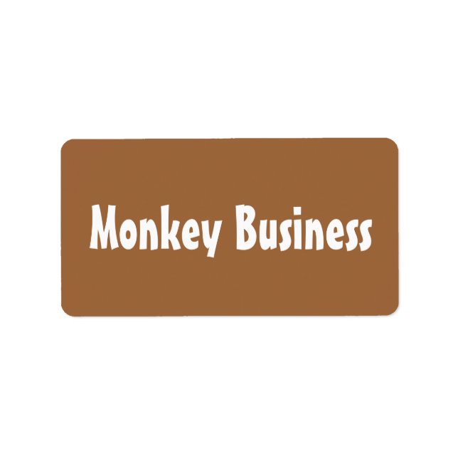 Monkey Business Labels (Front)