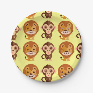 Monkey Business & Lion Laughs Paper Plate