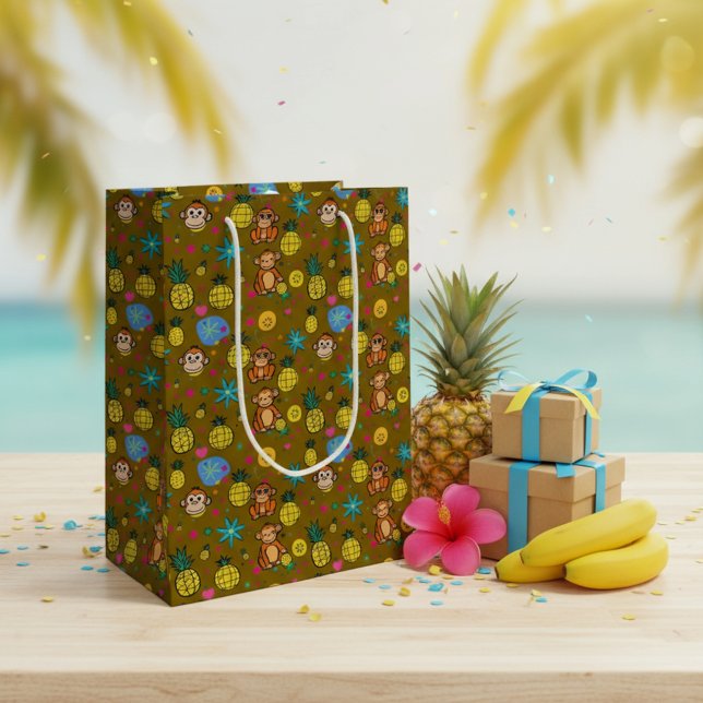 Monkey Business Pattern Medium Gift Bag (Creator Uploaded)
