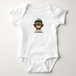 Monkey Business with a Green Hat Baby Bodysuit