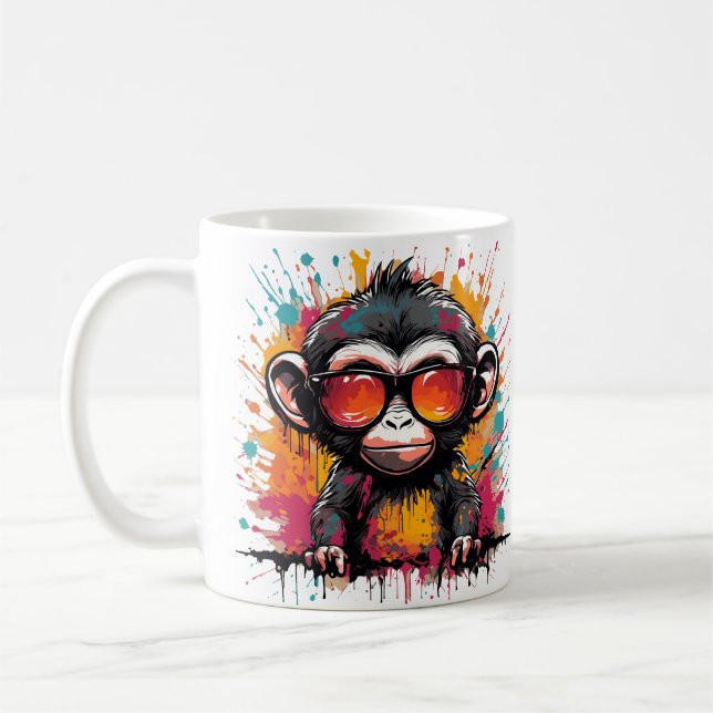 Monkey Businnes — monkey tasse design Coffee Mug (Left)