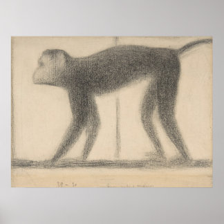 Monkey by Georges Seurat Poster