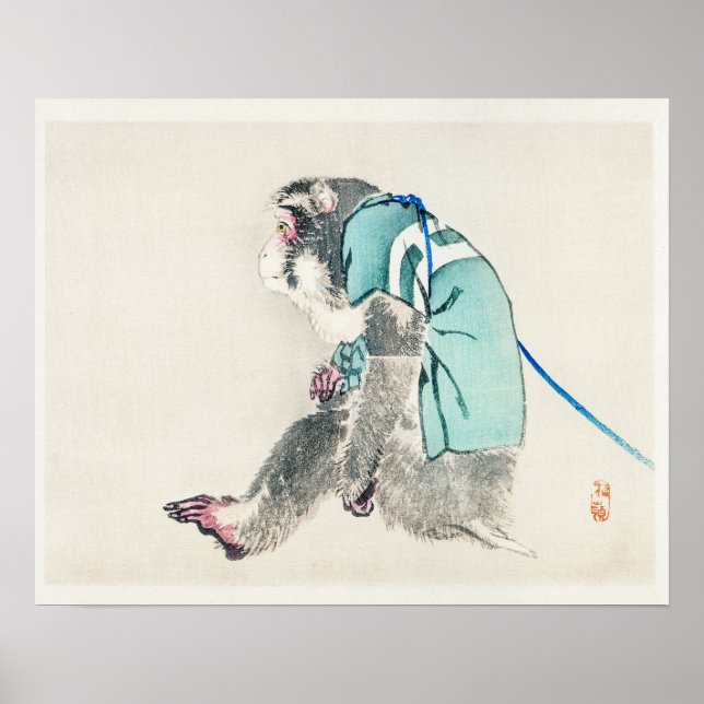 Monkey by Kōno Bairei (1844-1895) Poster (Front)