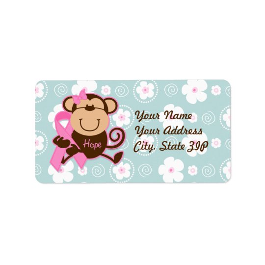 Monkey Cancer Hope Label Address Label