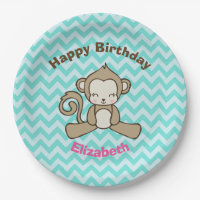Monkey Cartoon Cute Kawaii Happy Birthday