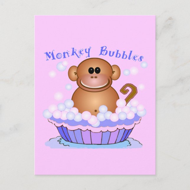 Monkey Cartoon Postcard (Front)