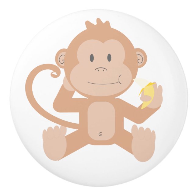 Monkey Ceramic Knob (Front)