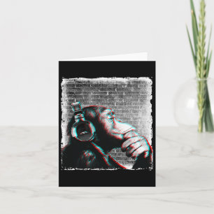 Monkey Chimp With Headphones Shirt - Edm Dj Music Card